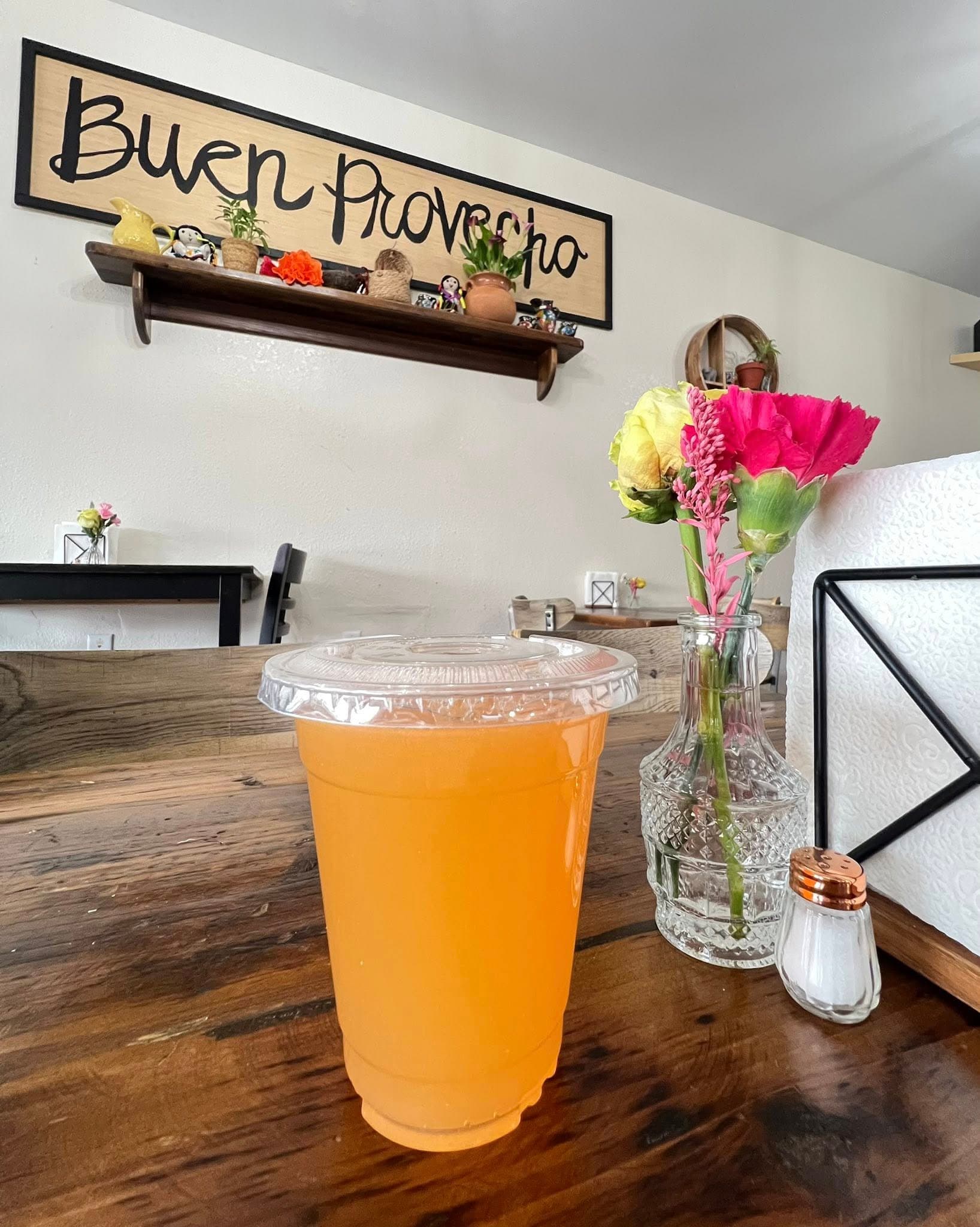 Cold-pressed juice at La Cocina